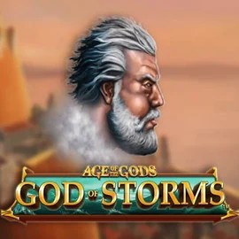 Age Of The Gods: God of Storms online game logo by Playtech on golden-bett.com