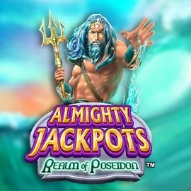Almighty Jackpots – Realm of Poseidon game by Novomatic – logo hosted on Goldenbet Casino