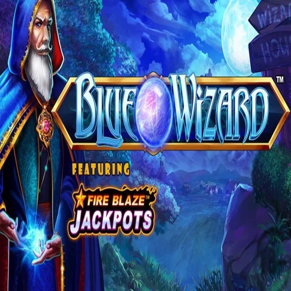 Try Blue Wizard Fire Blaze Jackpots slot by Rarestone Gaming on golden-bett.com – logo image