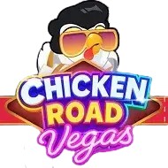 Chicken Road Vegas slot logo by InOut at Goldenbet Casino