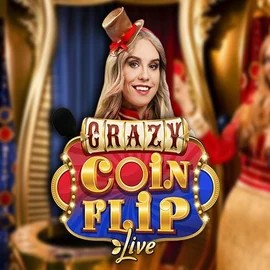 Official Live Casino logo: Crazy Coin Flip by Evolution at Goldenbet Casino