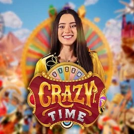 Crazy Time logo – Live Casino by Evolution at Goldenbet Casino