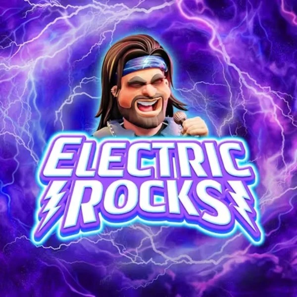 Electric Rocks slot logo by Inspired Gaming at Goldenbet Casino