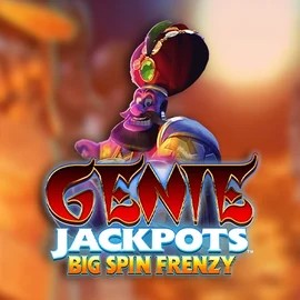 Genie Jackpots: Big Spin Frenzy slot logo by Blueprint Gaming at Goldenbet Casino