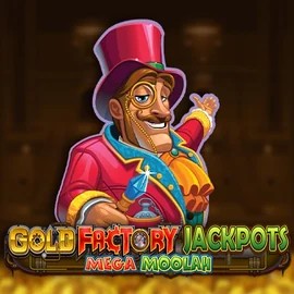 Gold Factory Jackpots Mega Moolah slot icon by Aurum Signature Studios, available at Goldenbet Casino