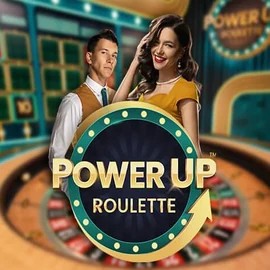 PowerUP Roulette online game logo by Pragmatic Play on golden-bett.com