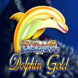 Dolphin Gold with Stellar Jackpots by Lightning Box Game, showcased at golden-bett.com – game logo